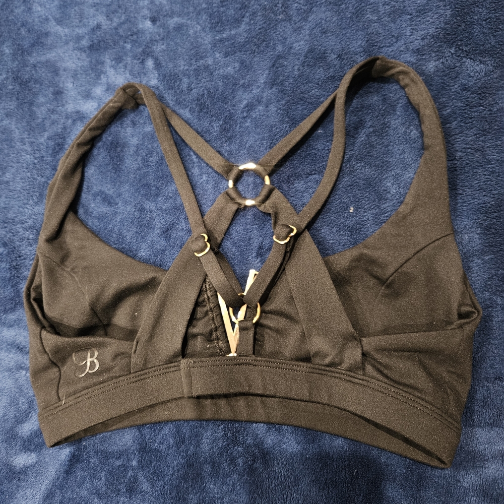 ⭐️BOMBSHELL SPORTSWEAR BLACK KNOCKOUT SPORTS BRA SZ S⭐️ - Picture 7 of 9